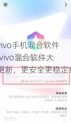 vivo手机混合软件(vivo混合软件大更新，更安全更稳定！)