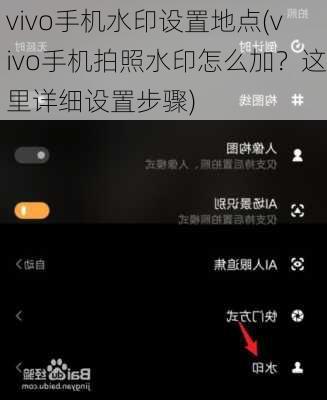 vivo手机水印设置地点(vivo手机拍照水印怎么加？这里详细设置步骤)