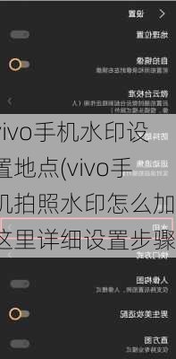 vivo手机水印设置地点(vivo手机拍照水印怎么加？这里详细设置步骤)