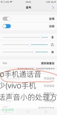 vivo手机通话音量少(vivo手机电话声音小的处理方法)