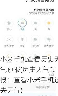 小米手机查看历史天气预报(历史天气预报：查看小米手机过去天气)