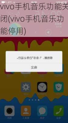 vivo手机音乐功能关闭(vivo手机音乐功能停用)