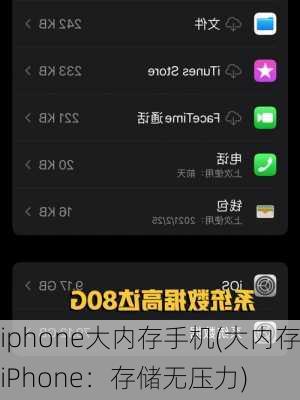 iphone大内存手机(大内存iPhone：存储无压力)