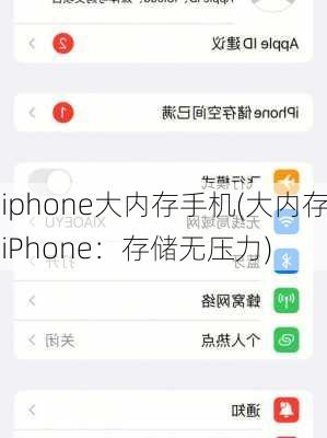 iphone大内存手机(大内存iPhone：存储无压力)