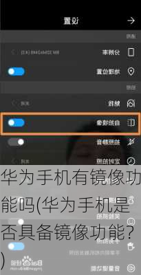 华为手机有镜像功能吗(华为手机是否具备镜像功能？)