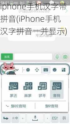 iphone手机汉字带拼音(iPhone手机汉字拼音一并显示)