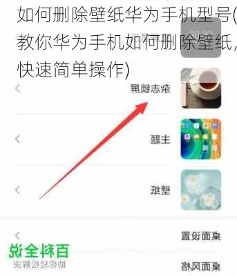 如何删除壁纸华为手机型号(教你华为手机如何删除壁纸，快速简单操作)