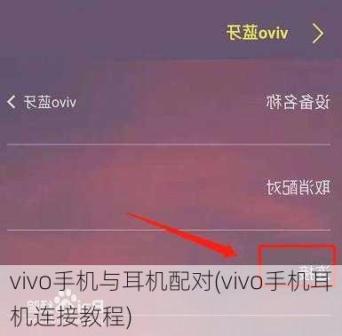 vivo手机与耳机配对(vivo手机耳机连接教程)