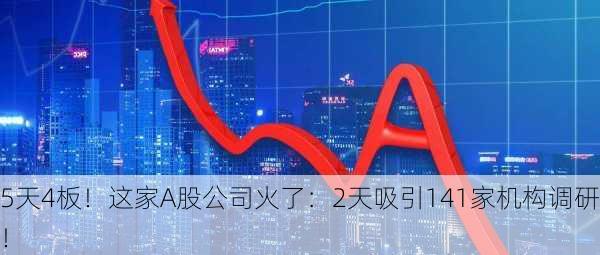 5天4板！这家A股公司火了：2天吸引141家机构调研！