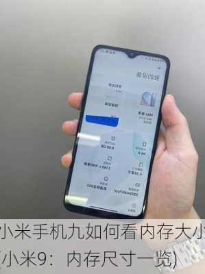 小米手机九如何看内存大小(小米9：内存尺寸一览)