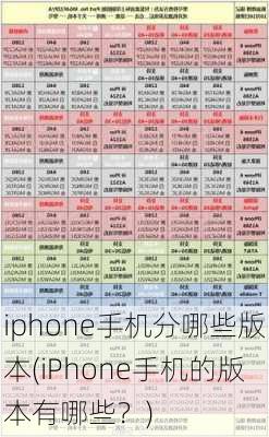 iphone手机分哪些版本(iPhone手机的版本有哪些？)