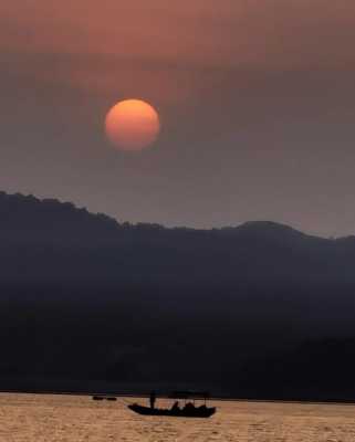 华为手机拍到的夕阳