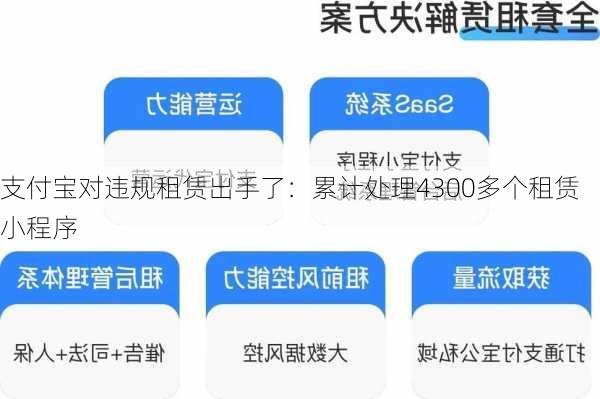 支付宝对违规租赁出手了：累计处理4300多个租赁小程序