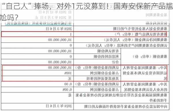 “自己人”捧场，对外1元没募到！国寿安保新产品尴尬吗？