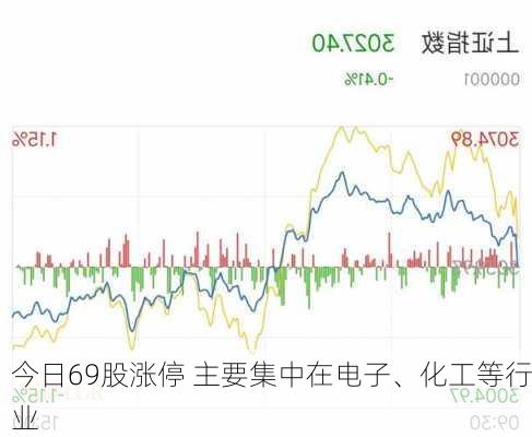 今日69股涨停 主要集中在电子、化工等行业