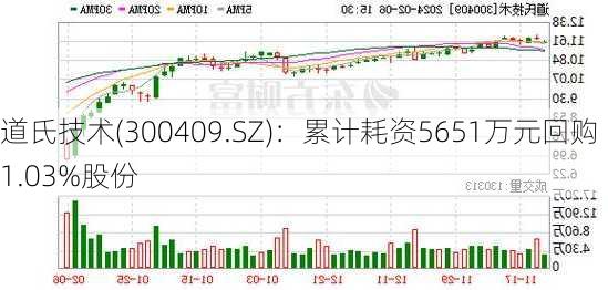 道氏技术(300409.SZ)：累计耗资5651万元回购1.03%股份