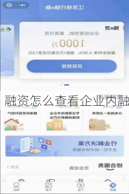 融资怎么查看企业内融