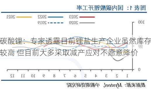 碳酸锂：专家透露目前锂盐生产企业虽然库存较高 但目前大多采取减产应对不愿意降价