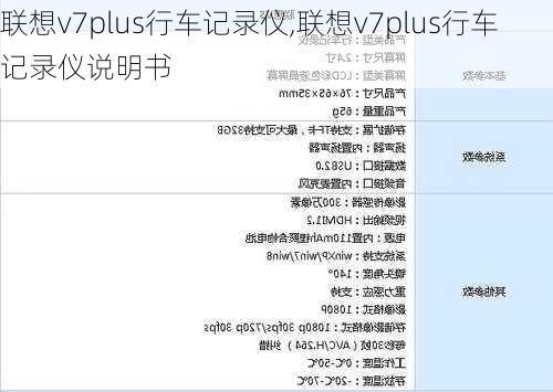 联想v7plus行车记录仪,联想v7plus行车记录仪说明书