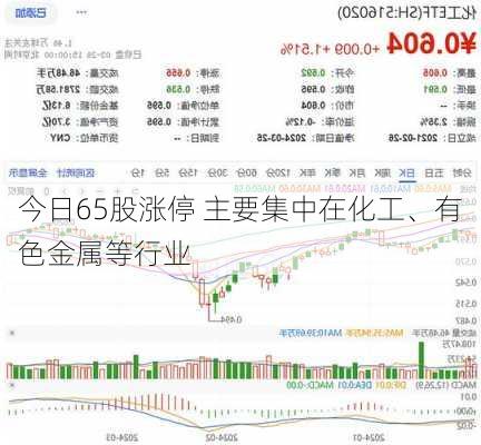 今日65股涨停 主要集中在化工、有色金属等行业