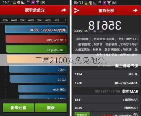 三星2100安兔兔跑分,