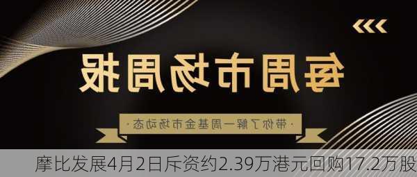 摩比发展4月2日斥资约2.39万港元回购17.2万股