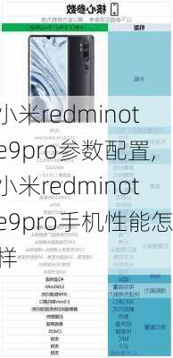 小米redminote9pro参数配置,小米redminote9pro手机性能怎样