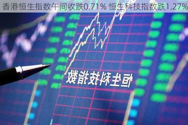 香港恒生指数午间收跌0.71% 恒生科技指数跌1.27%