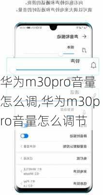 华为m30pro音量怎么调,华为m30pro音量怎么调节