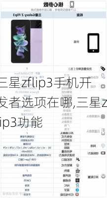 三星zflip3手机开发者选项在哪,三星zflip3功能