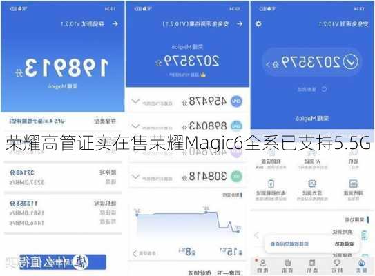 荣耀高管证实在售荣耀Magic6全系已支持5.5G