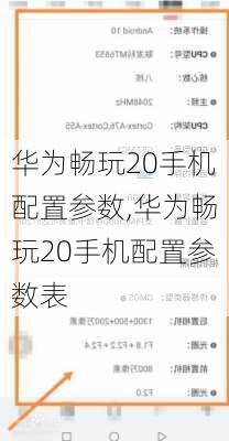 华为畅玩20手机配置参数,华为畅玩20手机配置参数表