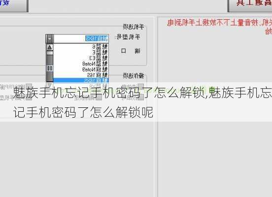 魅族手机忘记手机密码了怎么解锁,魅族手机忘记手机密码了怎么解锁呢