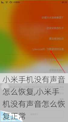 小米手机没有声音怎么恢复,小米手机没有声音怎么恢复正常