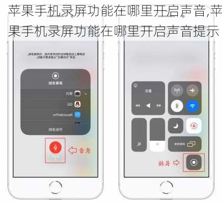 苹果手机录屏功能在哪里开启声音,苹果手机录屏功能在哪里开启声音提示