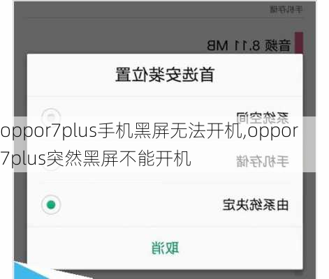 oppor7plus手机黑屏无法开机,oppor7plus突然黑屏不能开机