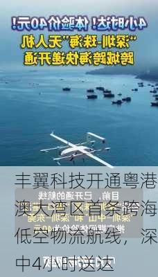 丰翼科技开通粤港澳大湾区首条跨海低空物流航线，深中4小时送达