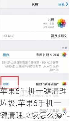 苹果6手机一键清理垃圾,苹果6手机一键清理垃圾怎么操作