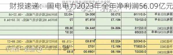 财报速递：国电电力2023年全年净利润56.09亿元