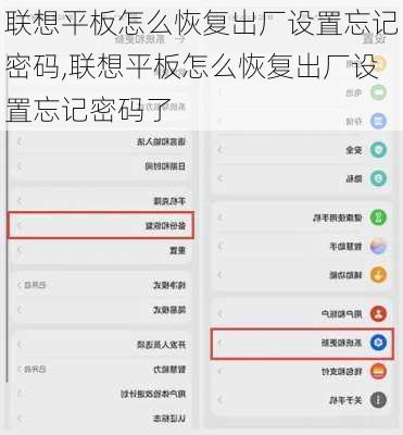 联想平板怎么恢复出厂设置忘记密码,联想平板怎么恢复出厂设置忘记密码了