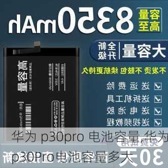 华为 p30pro 电池容量,华为p30Pro电池容量多大