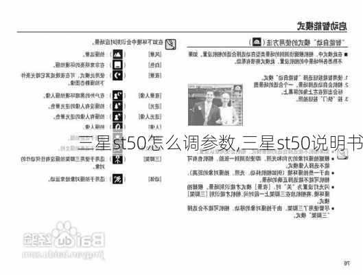 三星st50怎么调参数,三星st50说明书