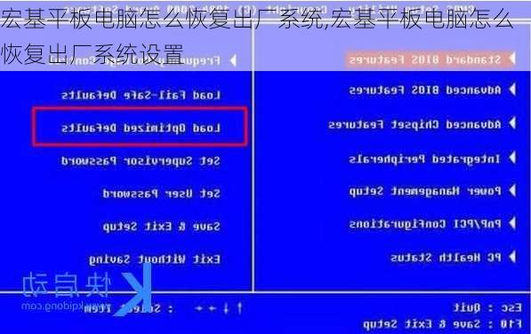 宏基平板电脑怎么恢复出厂系统,宏基平板电脑怎么恢复出厂系统设置