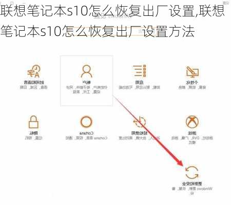 联想笔记本s10怎么恢复出厂设置,联想笔记本s10怎么恢复出厂设置方法