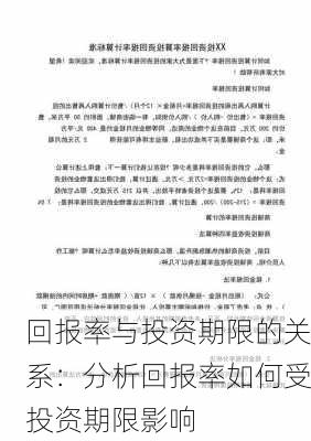 回报率与投资期限的关系：分析回报率如何受投资期限影响