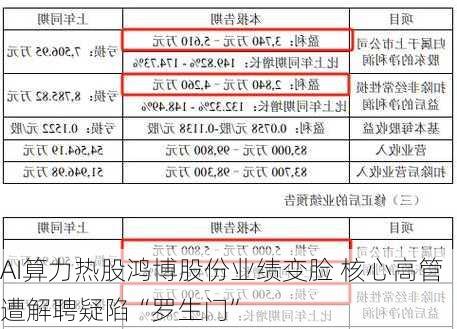 AI算力热股鸿博股份业绩变脸 核心高管遭解聘疑陷“罗生门”