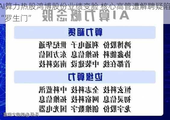 AI算力热股鸿博股份业绩变脸 核心高管遭解聘疑陷“罗生门”