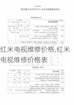 红米电视维修价格,红米电视维修价格表