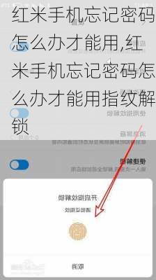 红米手机忘记密码怎么办才能用,红米手机忘记密码怎么办才能用指纹解锁