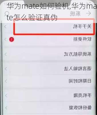 华为mate如何验机,华为mate怎么验证真伪